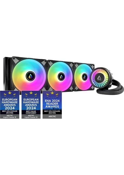 Liquid Freezer Iii - 420 A-Rgb Intel/amd Uyumlu, 420MM Radyatörlü, 3X14CM P14 Pwm Fanlı, Sıvı Işlemci Soğutucu Siyah (AR-ACFRE00145A)