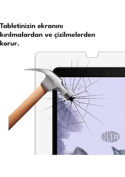 Samsung Galaxy Tab A7 Lite SM-T220 Uyumlu 8.7 Inç Temperli Ekran Koruyucu Kırılmaz Cam Glass T220 T225 T227