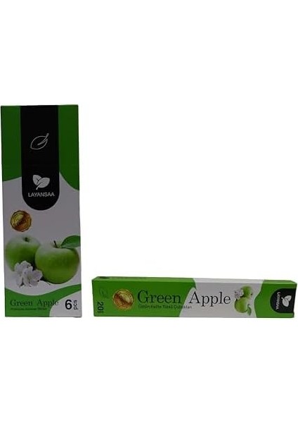Yeşil Elma (Green Apple) Kokusu Özel Aroma Kokusu Agarbatti Arınma 20 Adet 1 Paket Çubuk Tütsü fiyatları