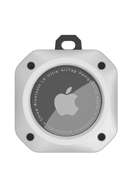 Tagsafe Proshield Taşınabilir Anahtarlık Airtag Uyumlu Kılıf (White)