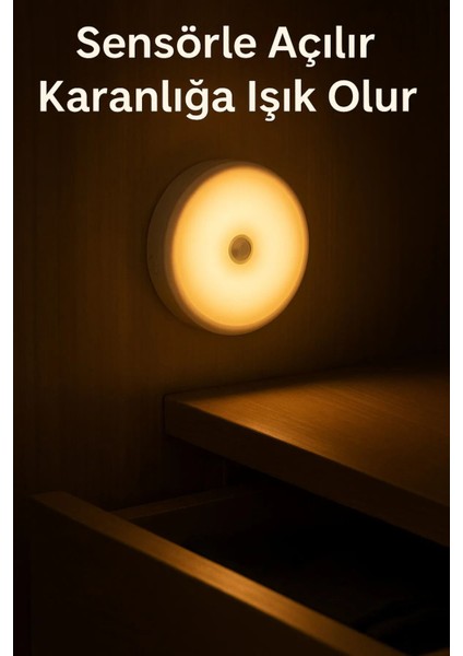 Şarjlı Dolap Içi Aydınlatma Sensörlü, Enerji Tasarruflu ve Pratik Kullanım