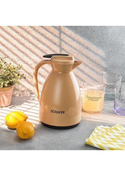 Kitchenhouse 1 L Cam Termos-Sarı