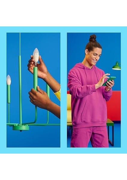 Wi-Fi 40W Sarı/beyaz Akıllı Mum Tipi Ampul C37 E14 (Philips Aydınlatma ) modelleri