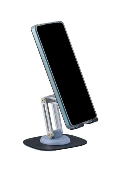 360 Derece Döner Telefon ve Tablet Tutucu Alüminyum Stand, Ayarlanabilir Yükseklik, Ayarlanabilir Pozisyon, Dayanıklı ve Hafif