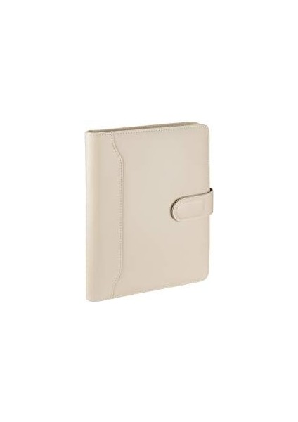 5247 Ajanda Tarihsiz Çizgili 17 x 24 cm Ajanda/defter Hesap Makineli Suni Deri Organizer, Bej