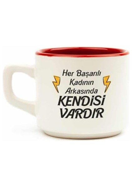 Tasarim Her Başarılı Kadının Arkasında Kendisi Vardır Beyaz Venüs Kupa - Hediye Seramik Kupa fiyatları