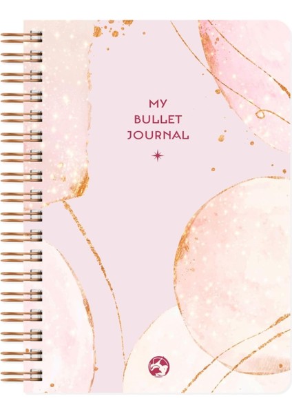 Color Noktalı Bullet Journal Pro Defter Rose Gold 17X24