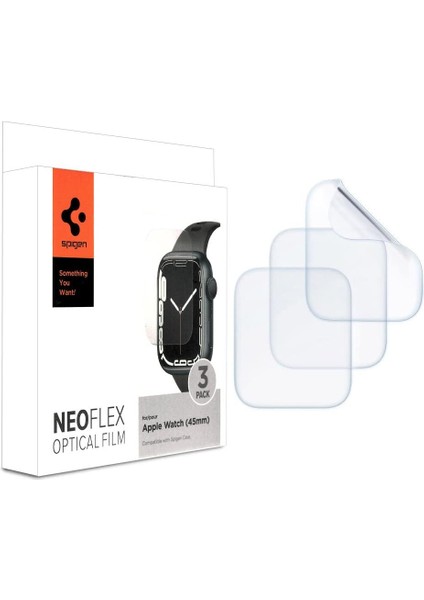Apple Watch 45MM/44MM (Seri 9/8/se2/7/6/se/5/4) Ekran Koruyucu Film Neo Flex (3 Adet) - AFL04049