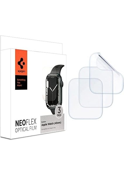 Apple Watch 45MM/44MM (Seri 9/8/se2/7/6/se/5/4) Ekran Koruyucu Film Neo Flex (3 Adet) - AFL04049