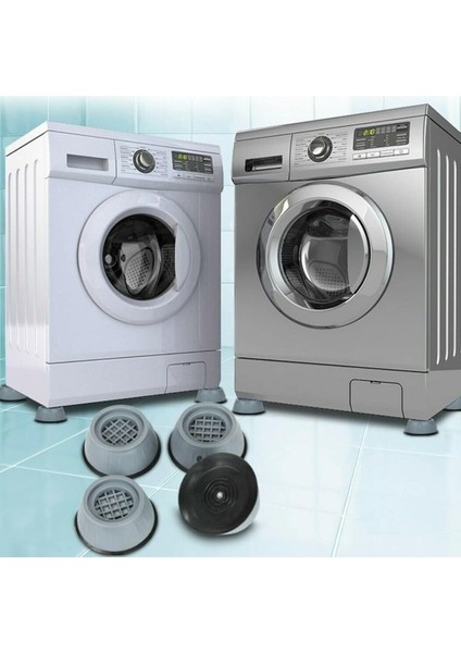 4 Adet Çamaşır Makinesi Ayağı Titreşim Gürültü Hareket Önleyici Mobilya Yükseltici Ayak