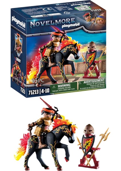 71213 Novelmore Şövalyeleri - Ateş Şövalyesi, Playmobil Kalesi, Şövalyeler, Oyuncak Şövalyeler, Binici Şövalye, Orta Çağ, Zırh, Şövalyeler Oyun Seti 4 Yaş ve Üzeri Çocuklar Için