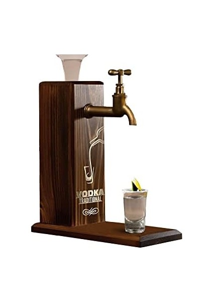 Gift Özel Vodka Baskılı Musluklu Doğal Ahşap Içki Standı, Içki Çeşmesi, Doğum Günü Hediyesi, Ev Hediyesi, Içecek Dispenseri modelleri
