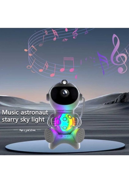 Çocuklar Için Çok Renkli Astronot ve Yıldızlı Gökyüzü Projektörü, Bluetooth Hoparlörlü modelleri