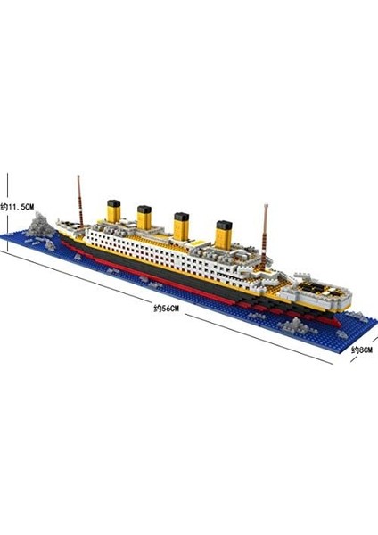 Technik Titanic Gemi Inşa Kiti, 1860 Klemensler Mikro Elmas Titanik Gemi Model Kiti, Teknoloji Yolcu Gemisi Yapı Seti, LEGO Technic ile Uyumlu fiyatları