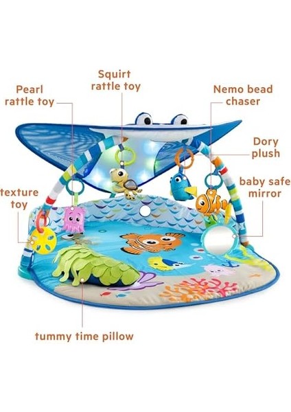 Starts , Baby Kayıp Balık Nemo Mr. Ray Okyanus Işıklı ve Müzikli Jimnastik Merkezi, Yenidoğan ve Üzeri modelleri