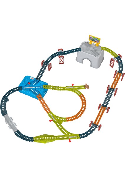 & Friends Oyuncak Tren Paleti Seti, Connect & Build Kovası, Kalıp Döküm ve Motorlu Trenler Için 48 Parça Genişletme Paketi, Yaş 3+ Yıl, HNP81