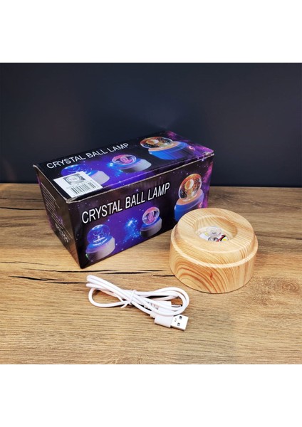 Usb'li Dönen Cam Küre Kalp Gül ile Şıklık ve Sevgi Dolu Dekorasyon