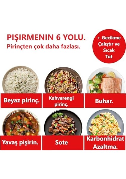 Pot Hızlı Pilav Pişirici ve Buharlı Pişirici - Otomatik, Buharlı Pişirici, Sote ve Kızartma Makinesi, 20 Porsiyon Kapasiteli, 2.8l modelleri
