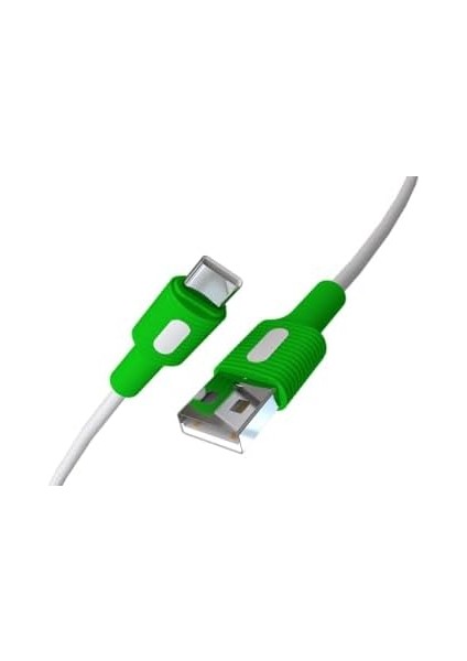 Coral USB A-C Hızlı Şarj Kablosu (Beyaz + Beyaz/yeşil Uç) (150 Cm) fiyatları