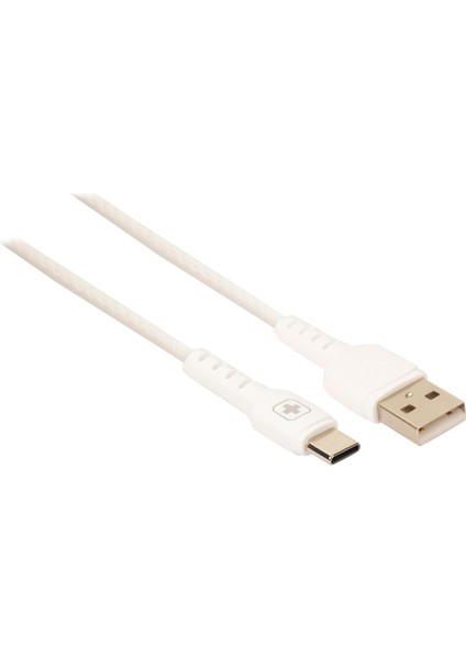 Swiss Power Type-C Silikon Kaplamalı Data ve Şarj Kablosu SWS-CAT02 - Beyaz