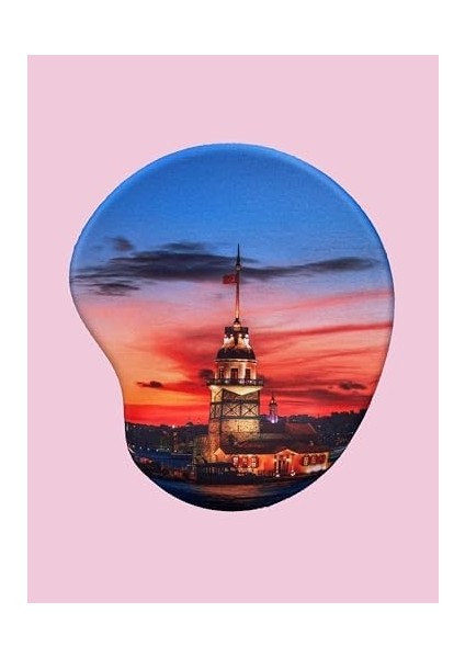 Shop Türkiye Serisi - Kız Kulesi Gün Batımı Baskılı Bilek Destekli Mouse Pad modelleri