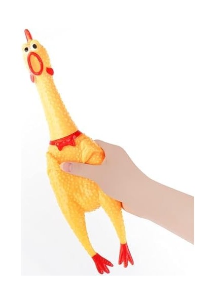 Home Çığlık Tavuk Oyuncak Sarı Kauçuk Squaking Tavuk Oyuncak Yenilik ve Dayanıklı Kauçuk Tavuk Yetişkinler Çocuklar Için Komik Güvenlik Oyuncak Evcil Hayvanlar (30 Cm) modelleri