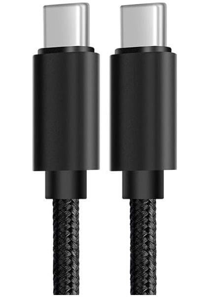 Super Şarj 1mt 65W Type-C To Type-C Şarj Kablosu Örgü Tasarım Kopmaz Kablo Hızlı Şarj ve Data Kablosu