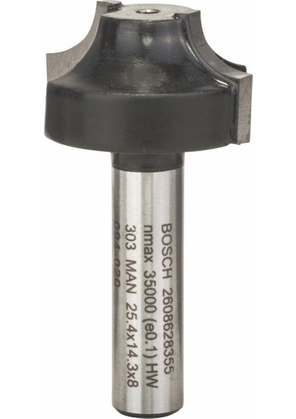 2608628355 Aksesuarı Profil Freze E 8 Mm, R1 6,3 Mm, D 25,4 Mm, L 14,3 Mm, G 46 mm