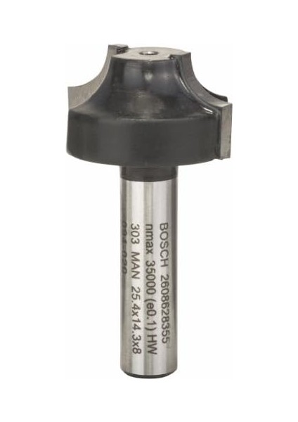 2608628355 Aksesuarı Profil Freze E 8 Mm, R1 6,3 Mm, D 25,4 Mm, L 14,3 Mm, G 46 mm modelleri