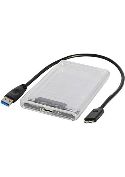 Şeffaf 2.5 Inç USB 3.0 - Sata Sabit Sürücü Muhafazası Harici HDD SSD Muhafazası