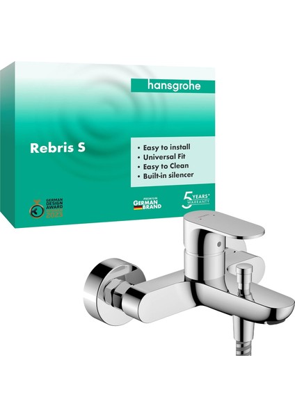 Rebris S, Sıva Üstü Banyo Armatürü, 2 Fonksiyon Için, Krom