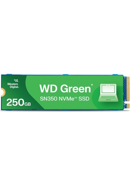 Digital 250GB Wd Yeşil SN350 Nvme Dahili SSD Katı Hal Sürücüsü - Gen3 Pcie, M.2 2280, 2.400 Mb/s&apos;ye Kadar - WDS250G2G0C