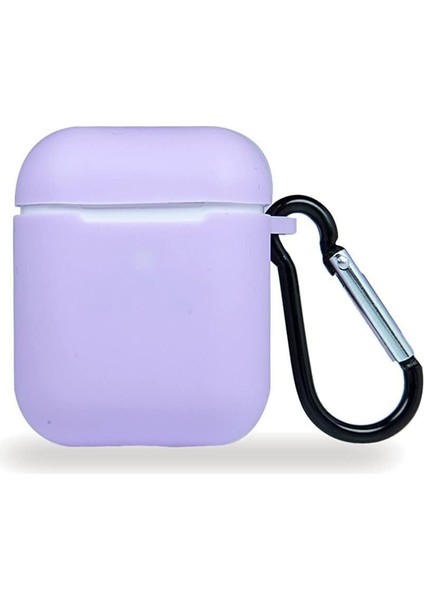 Trend Apple Airpods 2/1 Nesil Uyumlu Kılıf Silicone Fit (Silikon) Lila Renk