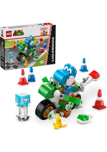 Super Mario: Mario Kart – Yoshi Bike 72031, 7 Yaş ve Üzeri Erkek ve Kız Çocukları ve Oyuncular Için Yaratıcı Oyuncak Yapım Seti, Oyuncular Için Doğum Günü Hediyesi (133 Parça)