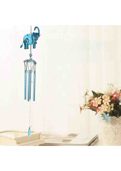 Fil Tasarımlı Rüzgar Çanı Deprem Zili Feng Shui Özel Cam Gövdeli Metal Çubuklu Lüks Hediyelik Dekor indirimleri