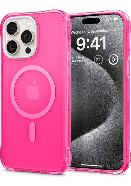 Spigen Ciel Iphone 15 Pro Max Kılıf Ultra Sheer Mag Magsafe Özellikli Hot Pink - ACS06631