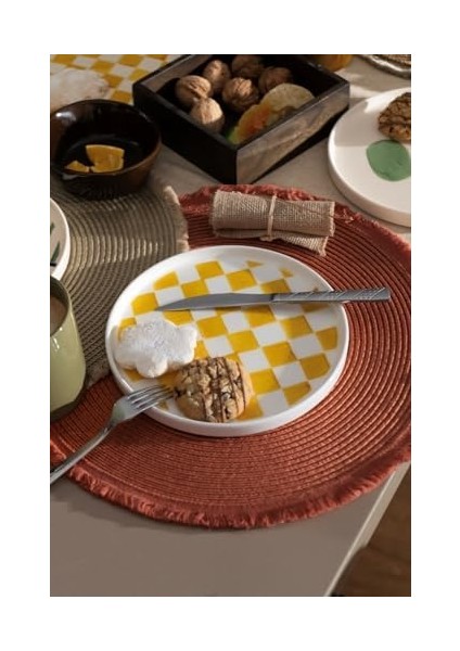 Seramik Hand Made 6&apos;li Özel Tasarım Satckable Pasta Tabağı Seti fiyatları