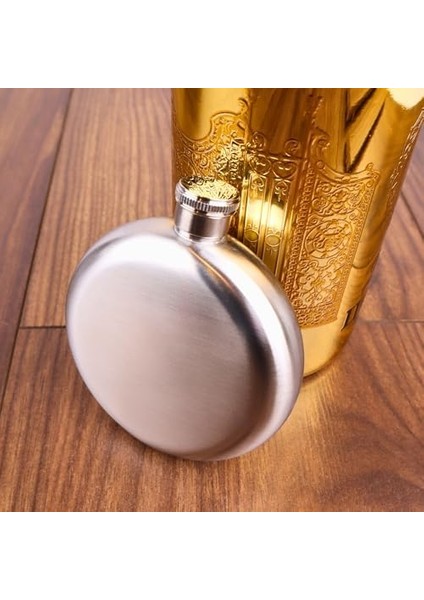 5 Oz 150 cc Hunili Çelik Viski Yuvarlak Içki Cep Matarası modelleri