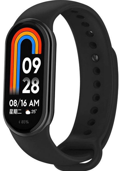 Xiaomi Mi Band 8/9 Ile Uyumlu Hafif ve Bileği Rahatsız Etmeyen Bilek Ölçüsüne Göre Ayarlanabilir Spor Yumuşak Silikon Kordon