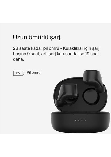 Soundform Bolt, Gerçek Kablosuz Kulaklıklar, Kablosuz Şarj, Ipx5 Ter ve Suya Dayanıklı, Usb-C, 28 Saate Kadar Pil Ömrü, Iphone, Galaxy, Piksel ve Daha Fazlası - Siyah modelleri