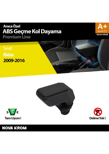 Seat Ibiza Kol Dayama Kolçak Geçmeli Abs Siyah 2009-2016