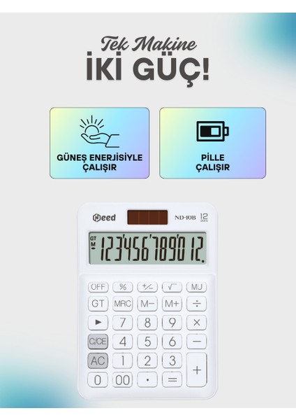 ND-10B Beyaz Hesap Makinesi indirimleri