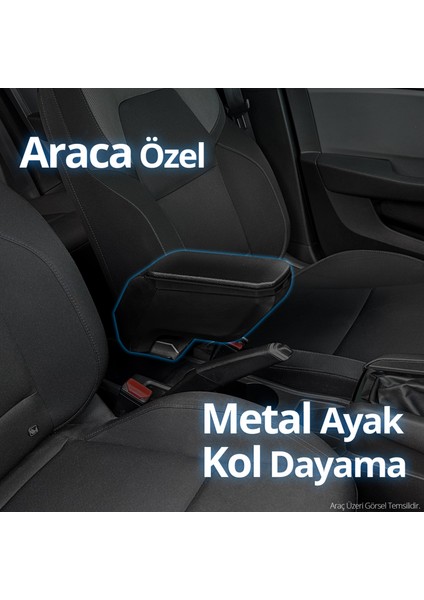 Renault Captur Kol Dayama Kolçak Çelik Ayaklı Abs Siyah 2010-2018