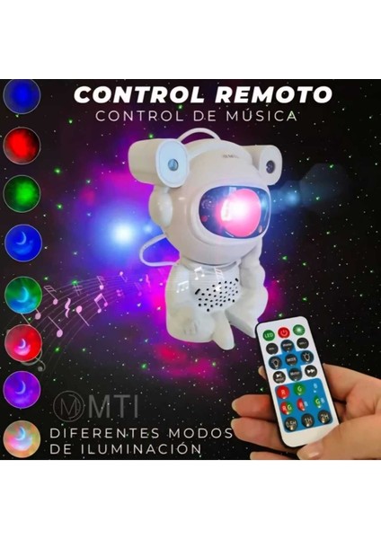Renkli Astronot LED Aydınlatma Projektörü, Eğlenceli ve Modern Dekorasyon Için Ideal