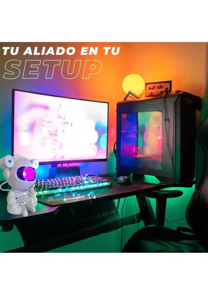 Renkli Astronot LED Aydınlatma Projektörü, Eğlenceli ve Modern Dekorasyon Için Ideal