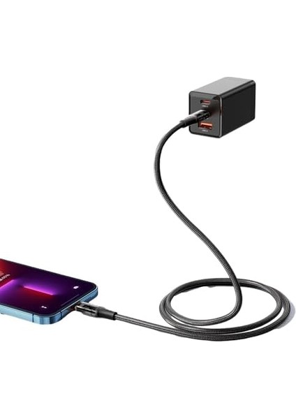 CA-1590 Typec Iphone 36W Data ve Şarj Kablo Siyah-1.2m modelleri