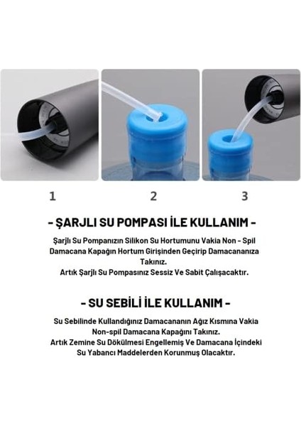 Şarjlı Su Pompası Ile Uyumlu/su Sebili Ile Uyumlu Su Dökülmesini Engelliyen Yaylı Non-Spill Damacana Kapağı fiyatları