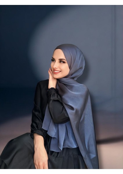 Idol Saten Janjan Şal - Gri