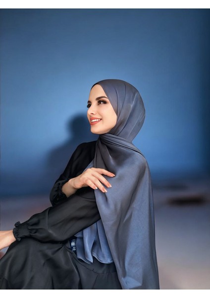 Idol Saten Janjan Şal - Gri
