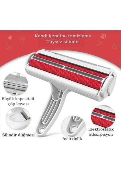 Hazneli Kedi Köpek Tüy Temizleyici Kıl Toz Toplayıcı Kazak Halı Tiftik Temizleyici Gırgır fiyatları